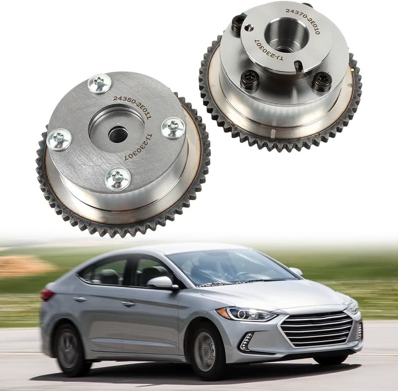 COPACHI 24370-2E020 Exhaust and Intake Camshaft Adjusters CVVT Sprocket 2pcs for Hyundai Elantra Kona Veloster Kia Forte Soul 2017-2022 2.0L 1.8L Engines OE 243702E020 243502E700 - Image 1